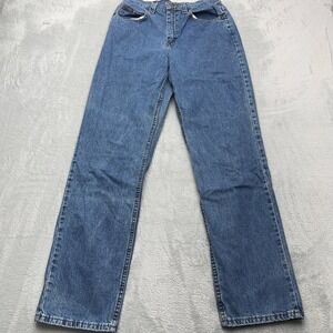 Vintage Lee Riders Straight Leg Jeans Womens Blue Denim 10L Blue Denim Cotton